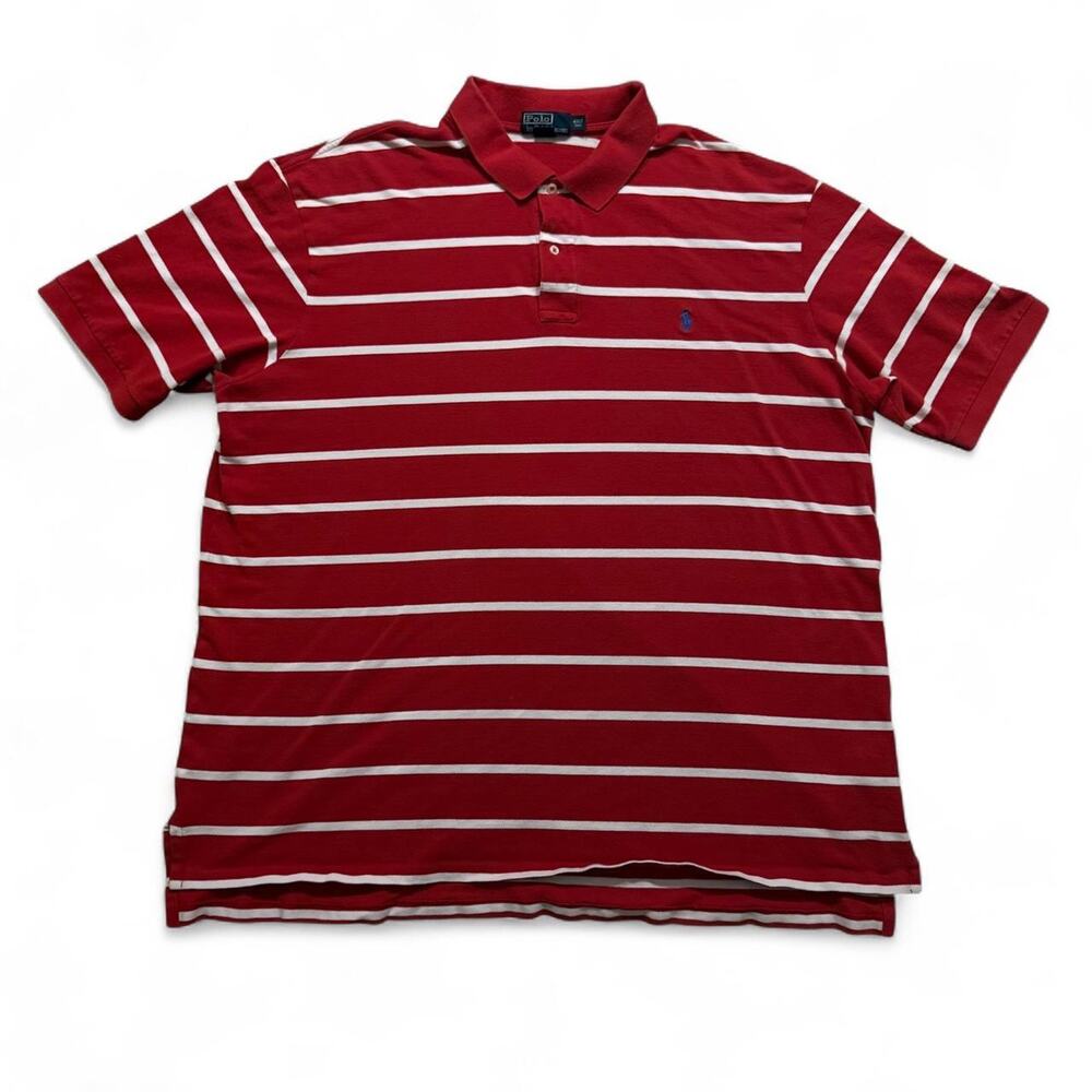 POLO RALPH LAUREN Red Striped Polo Shirt